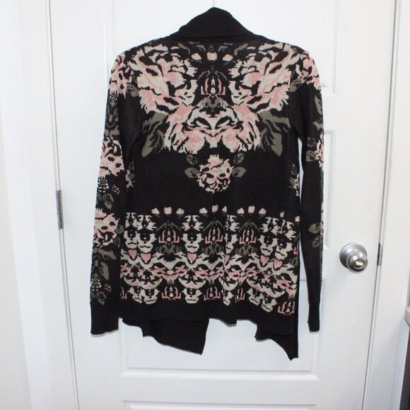 Staring At Stars Urban Outfitters Open Front Waterfall Floral Cardigan Size XS - Picture 2 of 3